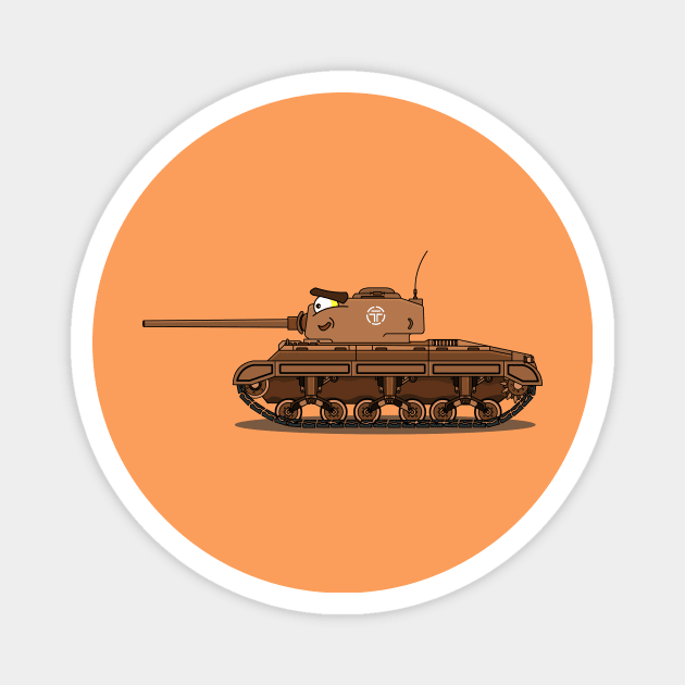 A Funny Character From Cartoons About Tanks, Games For gamers, for MMO fans. With This Character, Your Things Will Take On A Wonderful Look.Tank Games Magnet by Kallin (Kaile Animations)